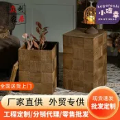 小確幸商鋪 【侘寂做舊】實木邊幾 茶几 咖啡桌 角幾 沙發邊桌 儲物邊幾 復古小茶几 小戶型客廳 北歐風 實木收納 自然紋理 手工感