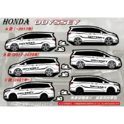 防水貼紙 本田 honda HONDA odyssey 奧德賽 反光貼 後擋貼 車貼 客製車型 車身車窗貼