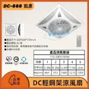 (店+)凱彥牌 輕鋼架循環扇 16吋 DC-888 變頻DC馬達全電壓 台灣製造 辦公室節能扇輕鋼架循環扇 天花板循環扇