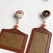 手作好禮 ALL PASS 達摩貓伸縮扣環 +卡套 悠遊卡證件套卡夾