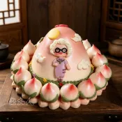 ❄️聊聊❄️壽公壽婆壽桃饅頭模具 中式蛋糕大壽桃饅頭模具 壽桃樹饅頭模具 diy製作 刈包饅頭麵包模具 烘焙用具 饅頭模