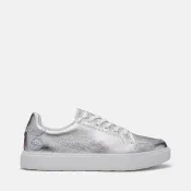 【Timberland】女款銀色Emerson Street低筒休閒鞋(A41JXA6L)