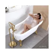 (店+)熱銷💗亞克力 家用獨立式 成人貴妃浴缸 小戶型 美容院 古典歐式浴盆 浴缸 泡澡缸 小戶型衛生間浴缸 泡澡桶