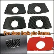 一組 真卡夢 車門鎖裝飾貼片 CARBON 真碳纖維 FOR BMW E90 E91 E92 E93 06-13車內裝飾