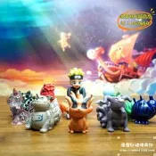【台灣現貨】火影忍者 q版 疾風傳 旋窩鳴人 九尾獸們 幼年 盒 手辦