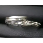 【i郵購】台南。長記銀樓。結婚對戒 純白金 pt900 男女對戒 [耀眼] 共重2.70錢 特惠$33280元~鉑金對戒