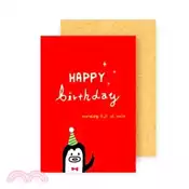 【三民網路書店】生日快樂小卡 企鵝