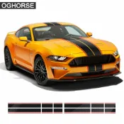 轉機商店 【賽道拉花】野馬車貼 福特車貼 引擎蓋貼膜 機蓋貼紙 改裝貼紙 平行線拉花 賽車風格 車身彩貼 防水防曬 免工具DIY 美式肌肉車專用