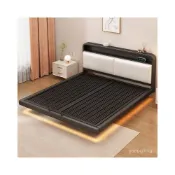 (店+)免運 簡易組裝#懸浮床 懸浮床現代簡約主臥大床家用高檔型帶床頭床出租房單雙人網紅床架 鐵架床 排骨架 3尺床 5尺床