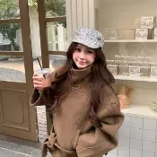 【AS 梨卡】女裝 大衣 外套 女冬天 有內裡 立領雙排扣 毛呢外套 韓國冬天外套 保暖外套VG148
