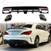 KP擎利國際 BENZ CLA W117 C款 碳纖維 後下巴 後擾流 尾飾管 後風刀 卡夢