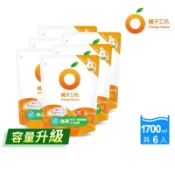 橘子工坊 1700ml家用清潔補充包 制菌力洗衣精1700mlx6包