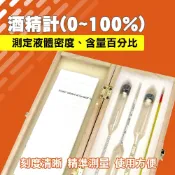 酒度計 量酒度數 酒溫度計 酒精測試儀 酒度表 0-100% 家用酒度計 液體密度 酒精濃度 165-AM100