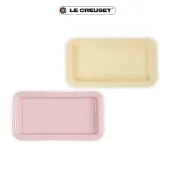 【全聯線上購】【Le Creuset】造型瓷器長方盤25cm(愛麗絲黃/亮粉)