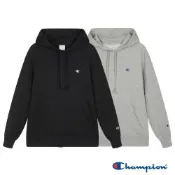 Champion 官方直營 男款- RETRO CAMPUS 小C刺繡長袖連帽T-黑色/灰色(U5CSWSM044)