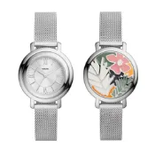 FOSSIL Jacqueline仲夏花樣簡約翻轉腕錶34mm/ES5171