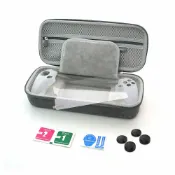 全球選品1館 生活百貨 PS5 Portal掌機EVA收納包鋼化膜分體矽膠套搖桿帽掌機收納套裝