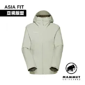 【Mammut長毛象】Linard Light HS Hooded Jacket AF W 輕量防風防水連帽外套  鼠尾草銀綠 女款 #1010-31960
