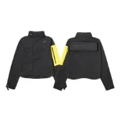 W Off-White x Nike Keep Back 運動短版外套 黑黃 BV8041-010