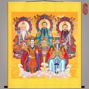 字畫 掛畫 玉帝王母娘娘三清天尊祖師神像畫 玉皇大帝元始天尊畫像 卷軸掛畫