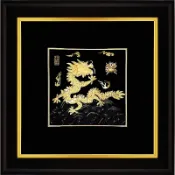 下殺4折 大降價促銷中!祥龍獻瑞 登峰造極  左金龍 龍純金金箔畫 生意興隆 門庭若市的效果-開運陶源 雅鑑鑫品