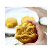 (店+)立體醒獅月餅壓模(2片)【4B08】