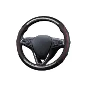 【一朵花汽車百貨】富豪 VOLVO 碳纖維真皮方向盤套 方向盤套 方向盤皮套
