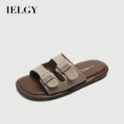 BIRKENSTOCK IELGY勃肯拖鞋女夏季復古休閒軟平底沙灘涼拖鞋