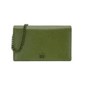 【BreezeOnline 微風精品線上】Gucci 展示品 GG Marmont 粒紋牛皮綠鍊帶Woc斜背包(497985-綠)