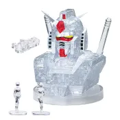 BEVERLY 透明立體拼圖 鋼彈 RX-78-2 頭像 透明 55片 【鯊玩具】