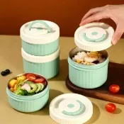 【MUAN】316不鏽鋼雙層隔熱便當盒 600ml+400ml (雙層密封防漏分格午餐盒/學生上班族保鮮盒)
