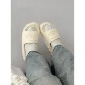 (店+)【adidas 愛迪達】ADIDAS CAMPUS 00s FOAM SLIDE 三葉草 奶油白 拖鞋 防水 海灘拖 女鞋IH1627
