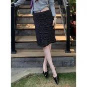 【Missy Shop】【韓國】夜色呢喃點點中窄裙-98861