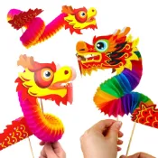 手作材料包 春節 DIY 紙龍 拉花 端午節 紙翻花 益智 美勞材料 手作玩具 童玩 紙雕 龍舟【M000004】