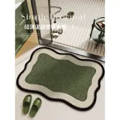 (店+)拾光良品 復古法式浴室地墊衛生間門口防滑墊吸水墊子矽藻泥家用腳墊淋浴房