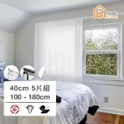 【Home Desyne】台灣製 淨白柔雪透光伸縮片簾組100-180cm(隔間簾/窗簾/拉門/隔屏/風水簾)