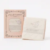 JILL STUART 吉麗絲朵 刺繡香水瓶純棉方巾禮盒(米白色 典雅禮盒包裝)