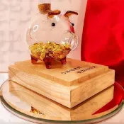 🔥臺灣出貨🔥【存金罐】小金豆儲蓄罐 豬存錢罐 小金豆 存錢筒 金豆存錢筒 黃金 小豬罐 玻璃豬 存小金豆