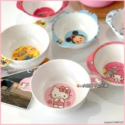 ✨精緻餐具✨ 超萌碗寶寶雙耳湯碗幼稚園兒童碗美耐皿防摔防燙可愛飯碗小孩