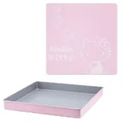 【Chefmade 學廚】原廠正品凱蒂貓11吋不沾正方形烤盤(KT7024正版授權kitty正方形烤盤)