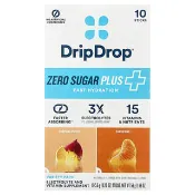 【iHerb】DripDrop, Electrolyte and Vitamin Drink Mix, Zero Sugar Plus+, Tropical Punch & Tangerine, 10 Sticks, 0.2 oz (5.6 g) Each