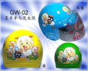 新莊【騎士瘋】K-857F GW-02 喜羊羊與灰太狼 半罩式兒童安全帽