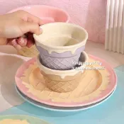 冰淇淋碗 冰淇淋 🍦 陶瓷碗 陶瓷 花邊盤子 造型盤子 水果碗 沙拉碗 沙拉盤 花邊碗 魚盤 菜盤 陶瓷盤子 陶瓷盆