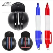 高爾夫球劃線器三線T型封閉球形畫線器黑色夾球畫球器golf用品