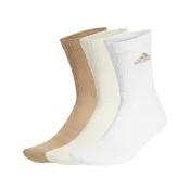 【adidas 愛迪達】休閒襪 Cushioned Amorti 襪子 中筒 長襪 童襪 奶茶色 白 棕 3雙入 愛迪達(JC9383)