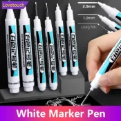 LOVETOUCH 0.7/1/2mm 白色永久油漆筆亞克力記號筆防水油性筆深孔記號筆 O8S3