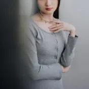 (店+)【Queenshop】QUEENSHOP_ S 女裝 愛心蝴蝶結吊墜鍊條項鍊 現+預 07040403