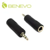 Benevo 3.5mm(公)轉6.3mm(母)音源轉接頭 [BAUMAUFL(黑色)]