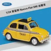 (全新j未拆)WELLY 1:24 飛雅特 Fiat Nuova 500 計程車 (滿500出貨，免運議價不回)
