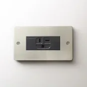 標準型開關面板 髮絲銀 搭配Panasonic國際牌 220V附接地單插座組
